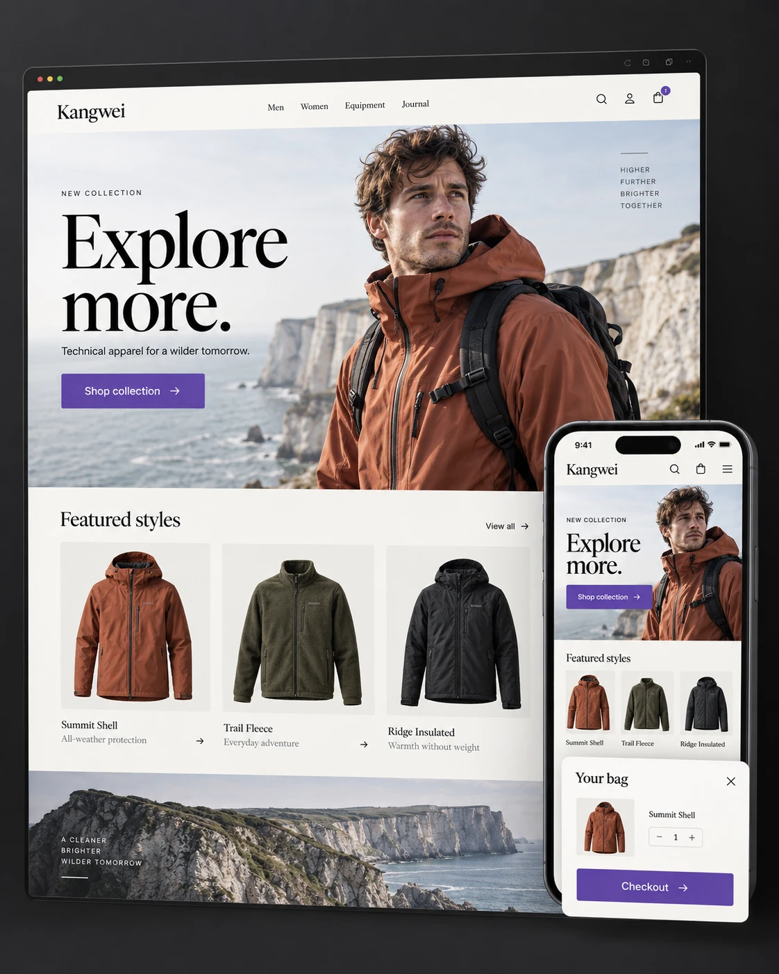 Service concept: a responsive storefront and mobile shopping experience